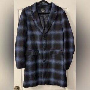 BoohooMAN Black and Blue Checkered Jacket